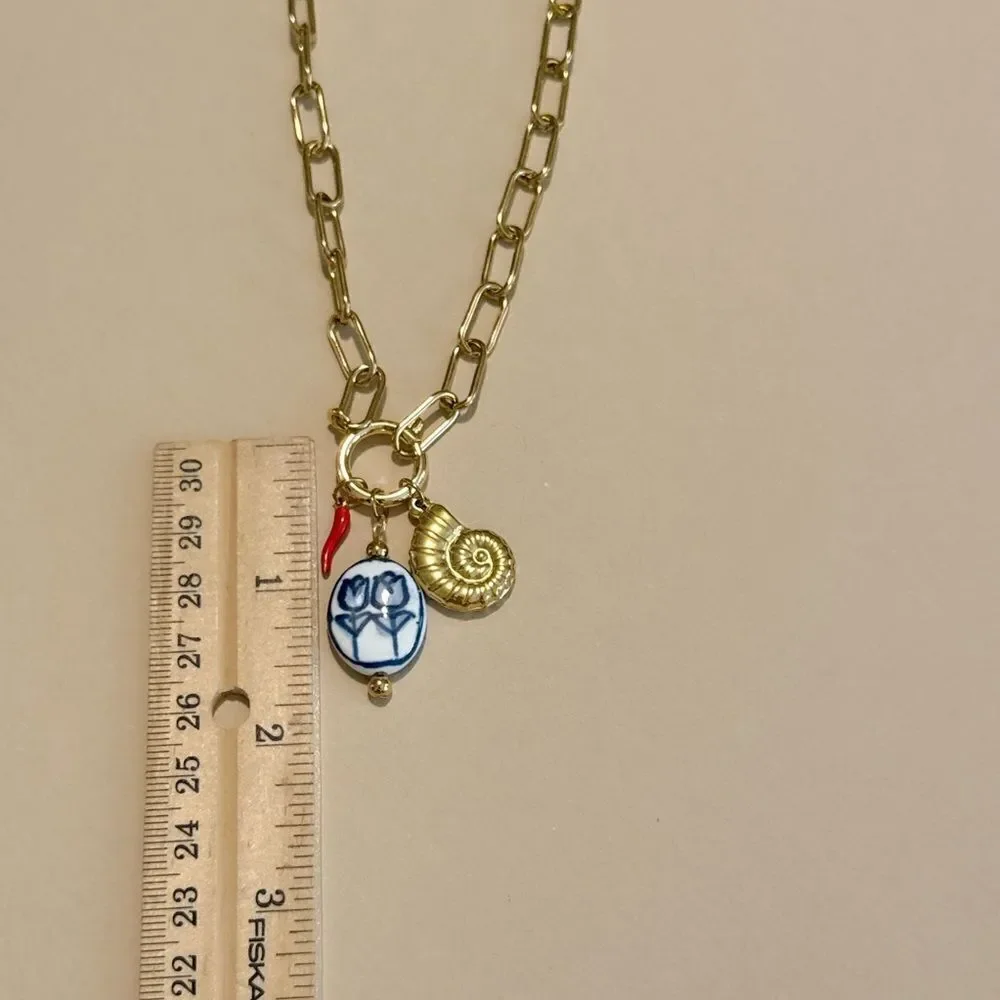 Boho Necklace with Charms #1615 - Picture 4 of 4